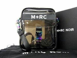 1円 ■極美品■ M+RC NOIR マルシェノア ゴーストトランスペアレント ビニール×ラバー ショルダーバッグ 斜め掛け ブラック系 T4177WZ