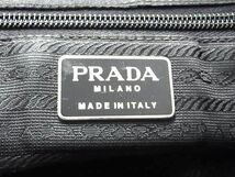 1円 PRADA プラダ B1239 テスートナイロン チェーン トートバッグ ショルダー レディース ブラック系 CC2232_画像6