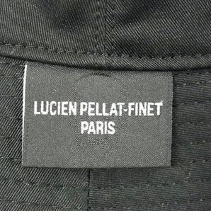 1円 ■美品■ lucien pellat-finet ルシアン ペラフィネ ポリエステル バケットハット 帽子 メンズ レディース ブラック系 AV9725の画像4