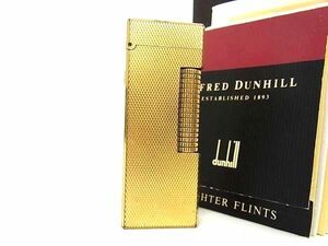 1円 ■美品■ dunhill ダンヒル 高級ガスライター ローラーガスライター 喫煙グッズ 喫煙具 レディース メンズ ゴールド系 AV9477