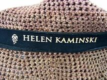 1円 HELEN KAMINSKI ヘレンカミンスキー ラフィア100％ ハット 帽子 レディース ブラウン系 AX4722_画像4