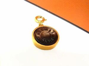 1円 ■美品■ HERMES エルメス セリエ シェル ネックレストップ ペンダントトップ チャーム レディース ダークグレー系 AW4666