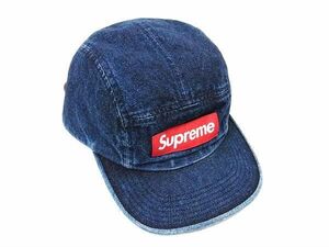 1円 ■美品■ Supreme シュプリーム コットン100% ベースボールキャップ 帽子 レディース メンズ ブルー系 AV8061