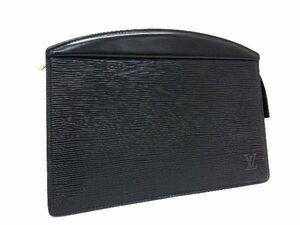 1円 ■美品■ LOUIS VUITTON ルイヴィトン M48402 エピ トゥルースクレタ クラッチ セカンドバッグ メンズ ノワール ブラック系 AV5936