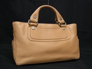 1円 CELINE セリーヌ ブギーバッグ レザー トートバッグ ハンドバッグ レディース ライトブラウン系 FC2917