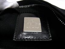 1円 ■美品■ FENDI フェンディ マンマバケット コットンジャージー ワンハンドル ショルダーバッグ 肩掛け レディース ブラック系 FA1273_画像6