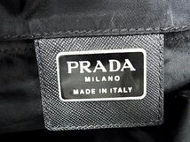 1円 PRADA プラダ テスートナイロン×レザー 巾着型 リュックサック バックパック レディース メンズ ブラック系 BG6976_画像5