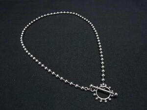 1円 ■極美品■ STAR JEWELRY スタージュエリー SV925 ボールチェーン ネックレス レディース メンズ シルバー系 FC0875