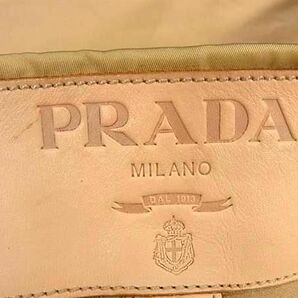 1円 ■美品■ PRADA プラダ テスートナイロン ワンハンドル ハンドバッグ ショルダー 肩掛けかばん レディース ベージュ系 FC2462の画像6