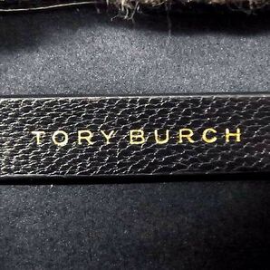 1円 ■新品同様■ TORY BURCH トリーバーチ Tモノグラム レザー 巾着型 2WAY ハンドバッグ ショルダー クロスボディ ネイビー系 AH5736の画像9