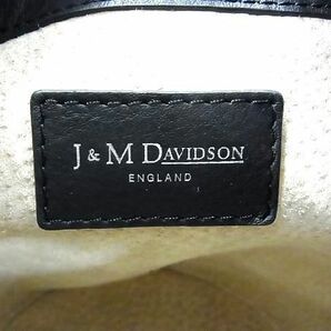 1円 ■新品同様■ J&M DAVIDSON ジェイアンドエムデヴィッドソン カーニバル レザー 2WAY ハンドバッグ ショルダー ブラック系 AR9845の画像8