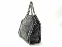 1円 ■新品同様■ STELLA McCARTNEY ステラ マッカートニー ファラベラ アクリル 等 2WAY ハンドバッグ トート ショルダー グレー系 BF3716_画像3