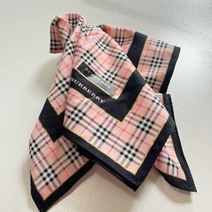 新品　BURBERRY バーバリーロンドン ノバチェック ハンカチ　ピンク　