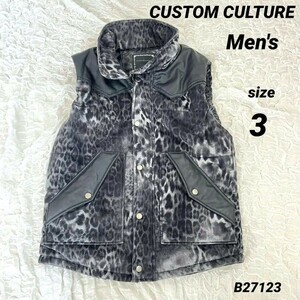 CUSTOM CULTURE　メンズ　アニマル柄　ベスト　size3　L相当