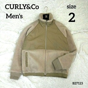 CURLY&Co　カーリー　ボアジャケット　ボアブルゾン　size2
