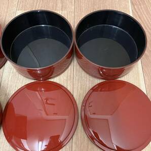 汚れ有り 和食器 弁当 椀 お重 重箱の画像3