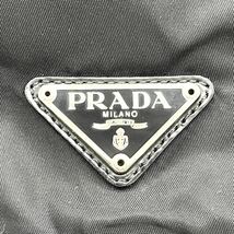 1円 美品 PRADA プラダ テスートナイロン レザー ブラック リュック バックパック ロゴプレート SV金具_画像6