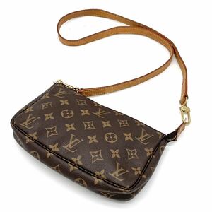 1円 良品 LOUIS VUITTON ルイヴィトン モノグラム ポシェットアクセソワール アクセサリーポーチ ショルダーバッグ M51980