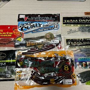 ワームまとめ売り　125 バス釣り　ワーム　釣具　釣り　ジャッカル　ボレアス　キッカーバグ　チームダイワ　フリックカーリー