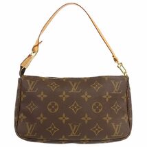 ルイヴィトン LOUIS VUITTON ポーチ ポシェット アクセソワール M51980 モノグラム ライン レザー 中古AB 276320_画像2