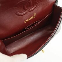 代引不可 シャネル CHANEL ショルダーバッグ ココマーク マトラッセ ブラック ゴールド金具 ラムスキン 中古AB 276392_画像7