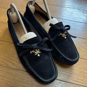 PRADAプラダ★23.5★BLACK★ドライビングシューズ★フラット★美品