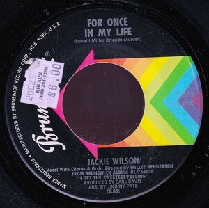 Jackie Wilson - For Once In My Life / You Brought About A Change In Me (A) SF-GA374