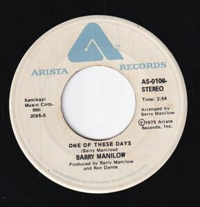 Barry Manilow - It's A Miracle / One Of These Days (A) RP-CH587