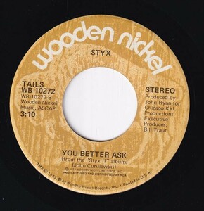 Styx - You Need Love / You Need Love (A) RP-CH021