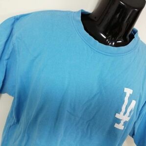 kkyj2276 ■ MAJOR LEAGUE BASEBALL ■ メジャーリーグベースボール Tシャツ カットソー トップス 半袖 コットン ライトブルー 水色 Lの画像5