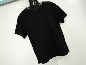 kkyj1525 ■ LAFORM AUTHENTIC ■ Tシャツ カットソー トップス 半袖 Vネック コットン 黒 シンプル LL