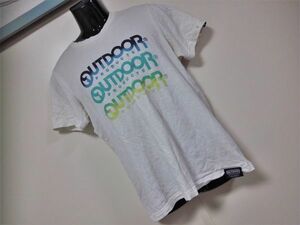 kkyj2252 ■ OUTDOOR PRODUCTS ■ アウトドア プロダクツ Tシャツ カットソー トップス 半袖 ロゴプリント 白 L