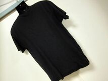 kkyj2260 ■ ユニクロ ■ Tシャツ カットソー トップス 半袖 ヘンリーネック コットン 黒 シンプル L_画像6