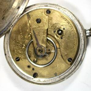 ☆ 銀片蓋側 鍵捲 ウォルサム 英国仕様 提時計 1905年？の画像6