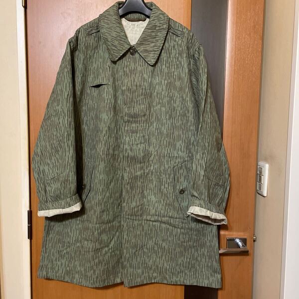 希少 『Czech Army』60s チェコ軍レインドロップカモフィールドコート VINTAGE ミリタリー 軍物 ヴィンテージ 古着 ステンカラーコート 12