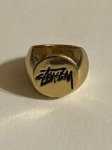 希少 アーカイブ『STUSSY』90s〜ストックロゴリング ステューシー デッドストック VINTAGE ヴィンテージ ストリート 裏原 スケボー 指輪_画像1