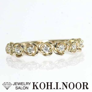  Vendome diamond 18 gold pink gold K18PG ring 7 number inside box VENDOME small flower flower 