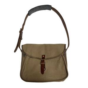 SLOW tannin shoulder bag S タンニン キャンバス ショルダーバッグ S 栃木レザー ショルダーパッド