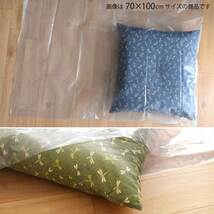 ポリ袋 厚手 半透明 大 10枚 約70×100cm 0.07ｍｍ厚 梱包 収納袋 DIY 資材 ビニール袋 ゴミ袋 もみ殻袋 特大 水濡れ防止 雨 ほこり除け_画像2