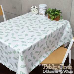  tablecloth water-repellent vinyl 140 width stylish selling by the piece rectangle 140×290cm leaf pattern botanikaruPVC material back surface non-woven 