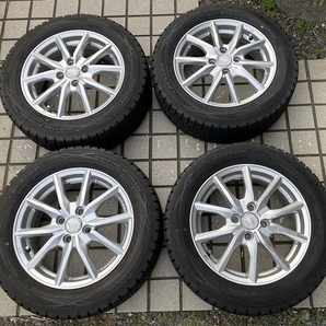 社外アルミ ダンロップスタッドレス 185/60R15 PCD/100/ET50 中古品の画像1