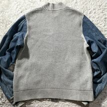 美品/Lサイズ●DIESEL ディーゼル デニム コットン切替 ジャケット Gジャン ワッフル風 凸凹 3D素材 ストレッチ 春 スプリング ロゴ金具_画像9