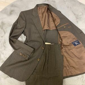 バーバリー　セットアップスーツ　 ブラウン BURBERRY ウール　 秋冬　 チェック