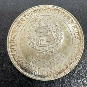 ＃27149 ペルー 100ソル銀貨 日本ペルー修好100周年記念銀貨 1873-1973年 100soles de oroの画像2