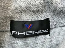 PHENIX フェニックス メンズ ロゴ刺繍 ハイネック プルオーバーカットソー M 杢グレー_画像2