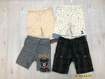 DOUBLE.B MIKIHOUSE ミキハウス キッズ 男の子 パンツ 80サイズ 4枚セット まとめ売り 杢グレー・ベージュなど_画像1