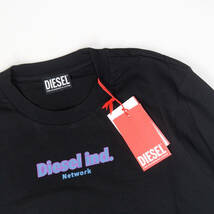 新品正規品 DIESEL ディーゼル T-JUST-LS-E4 バック ロゴ プリント 長袖 Tシャツ ロンT ブラック L_画像4