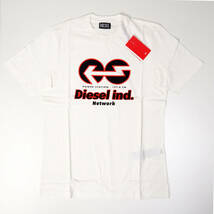 新品正規品 DIESEL ディーゼル T-JUST-E18 半袖 丸首 クルーネック ブランド ロゴ Tシャツ ホワイト L_画像1