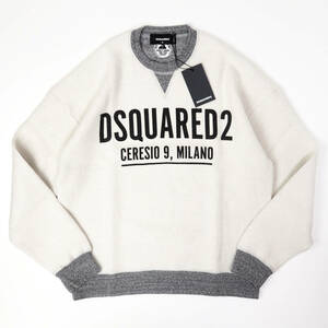 新品正規品 DSQUARED2 ディースクエアード S71GU0466 Ceresio 9 フリース風 クルーネック スウェットシャツ XL