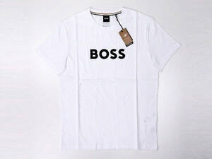 新品正規品 HUGO BOSS ヒューゴ ボス メンズ 半袖 オーガニック コットン コントラストロゴ Tシャツ 大谷翔平 ホワイト M